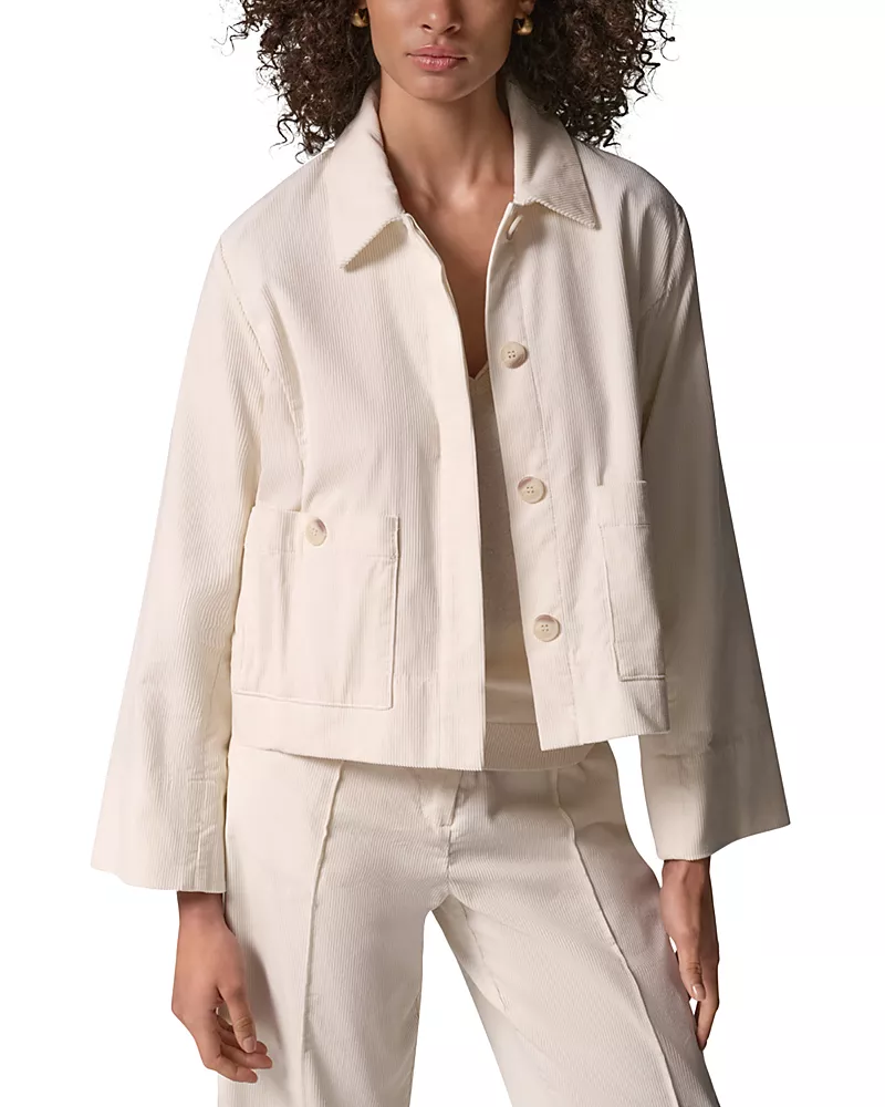 Donna Karan Weekend Cotton Corduroy Bell Sleeve Jacket