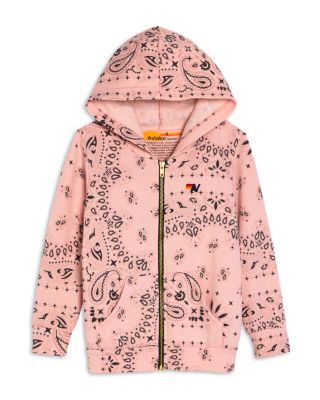 Unisex Bandana Print Zip Hoodie - Little Kid, Big Kid