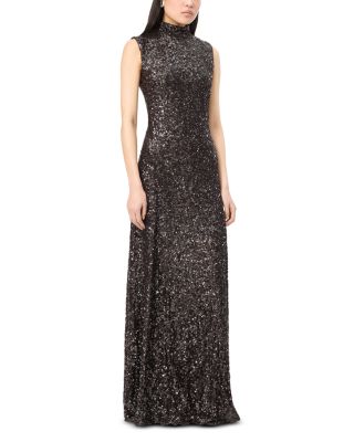 Sequin Embellished Flared Maxi Dress