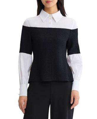  x Anna Marie Bedazzled Mixed-Media Top