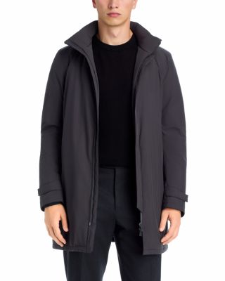 Functional Wardrobe Waterproof Down Overcoat with Hidden Hood