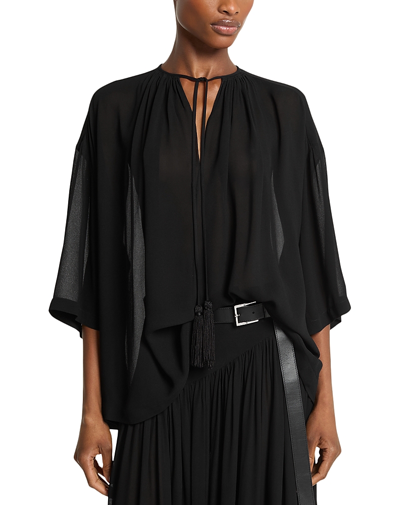 Michael Kors Collection Crepe Georgette Poet Blouse