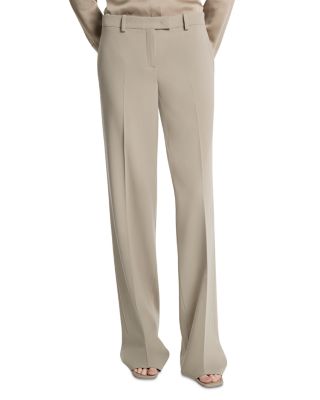 Michael Kors Collection Camilla Wool Blend Low Rise Pants