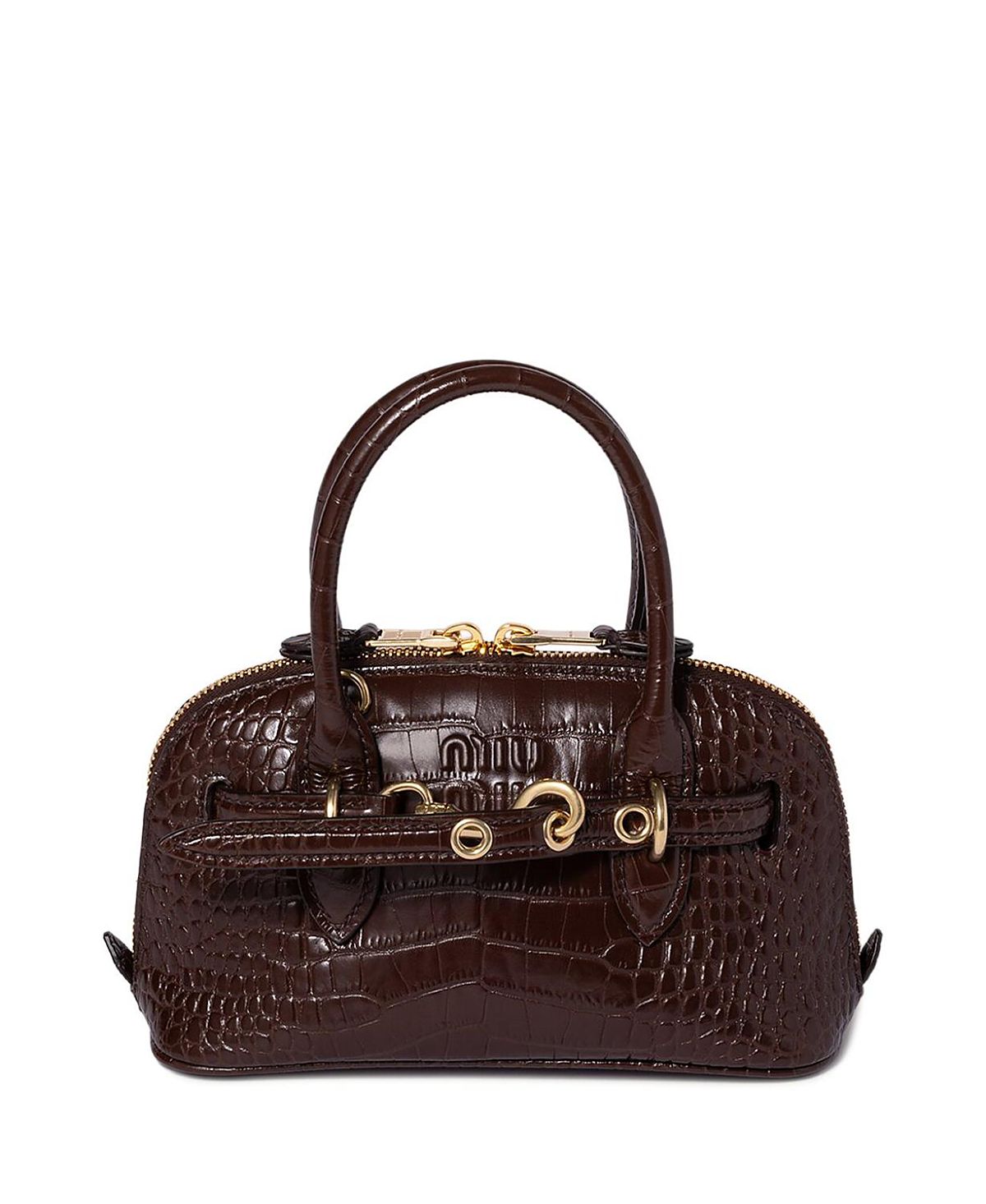 Miu Miu Aventure Crocodile Embossed Calfskin Mini-Bag