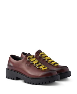  Men's Aged Leather Lace-Up Shoes