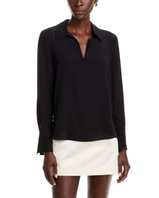 Kobi Halperin Aliza Silk Collared Long Sleeve Blouse