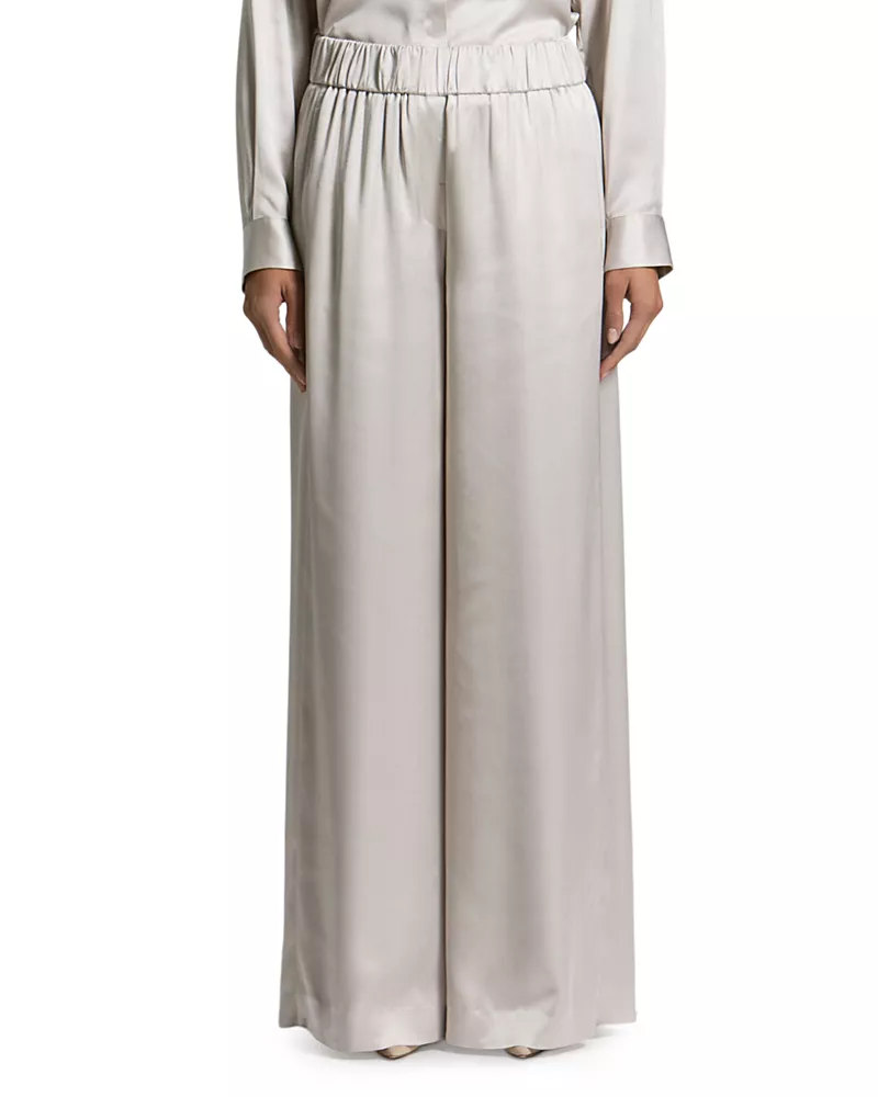 Peserico Satin Palazzo Pants