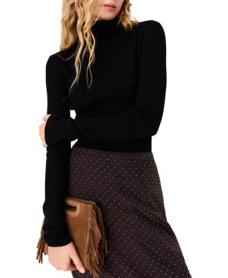 Milko Wool Blend Ribbed Turtleneck Sweater
