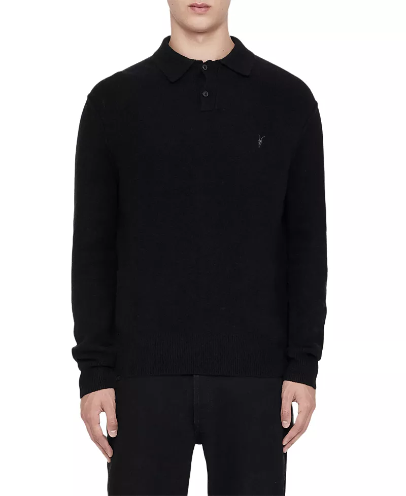 Allsaints Statten Regular Fit Polo Collar Sweater