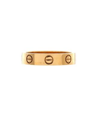  Love Wedding Band 1 Diamond Ring 18K Gold with Diamond
