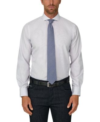 Boggi Milano Striped Non-Iron Cotton Slim Fit Shirt