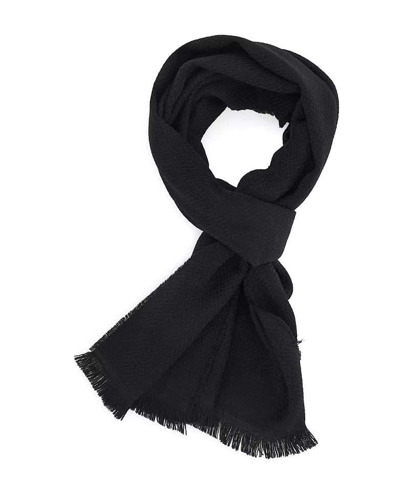 Boggi Milano Knitted Motif Wool Scarf