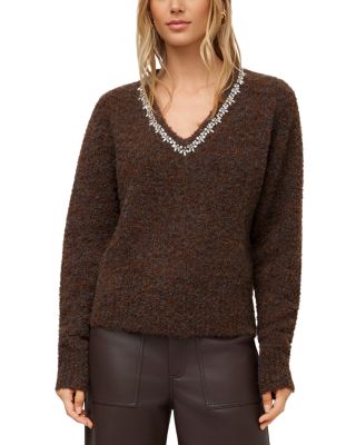 Ash Embellished V Neck Sweater
