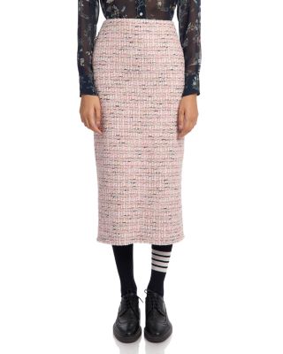 Tweed Calf Length Pencil Skirt