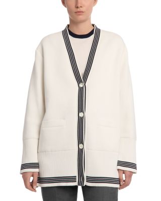 Thom Browne Cotton Milano Stitch V Neck Cardigan