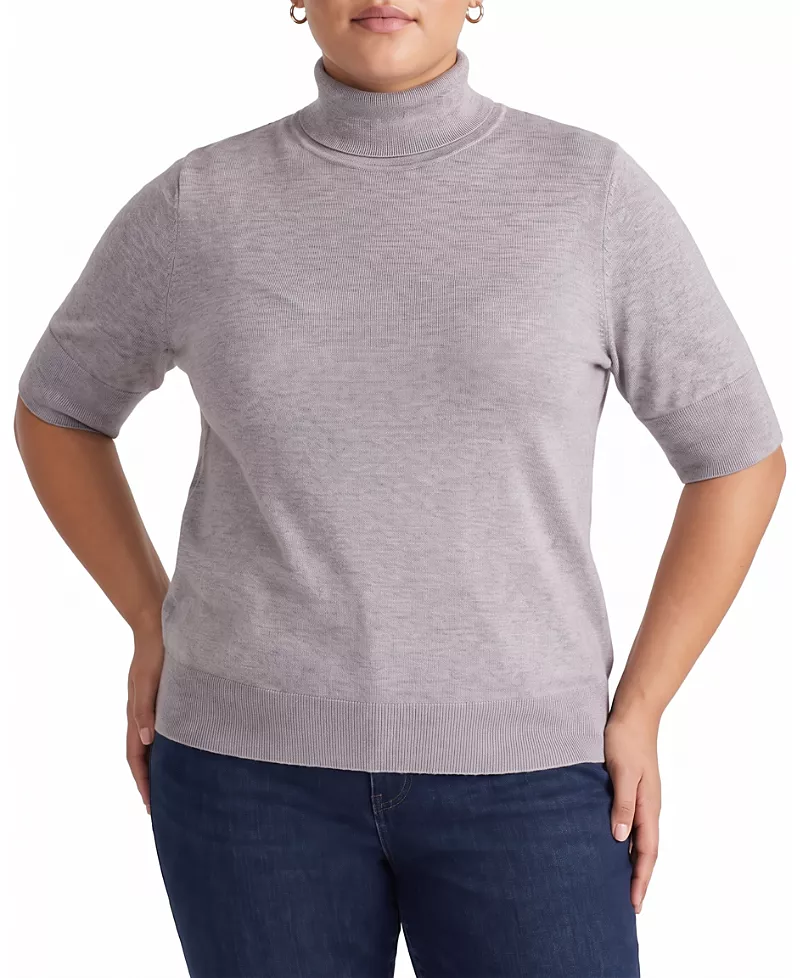 Universal Standard Women's Plus Savvy Fine Knit Turtleneck Sweater