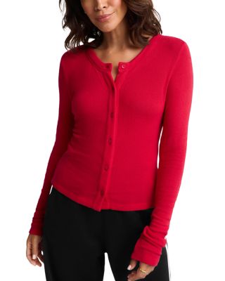 Crewneck Fitted Cardigan