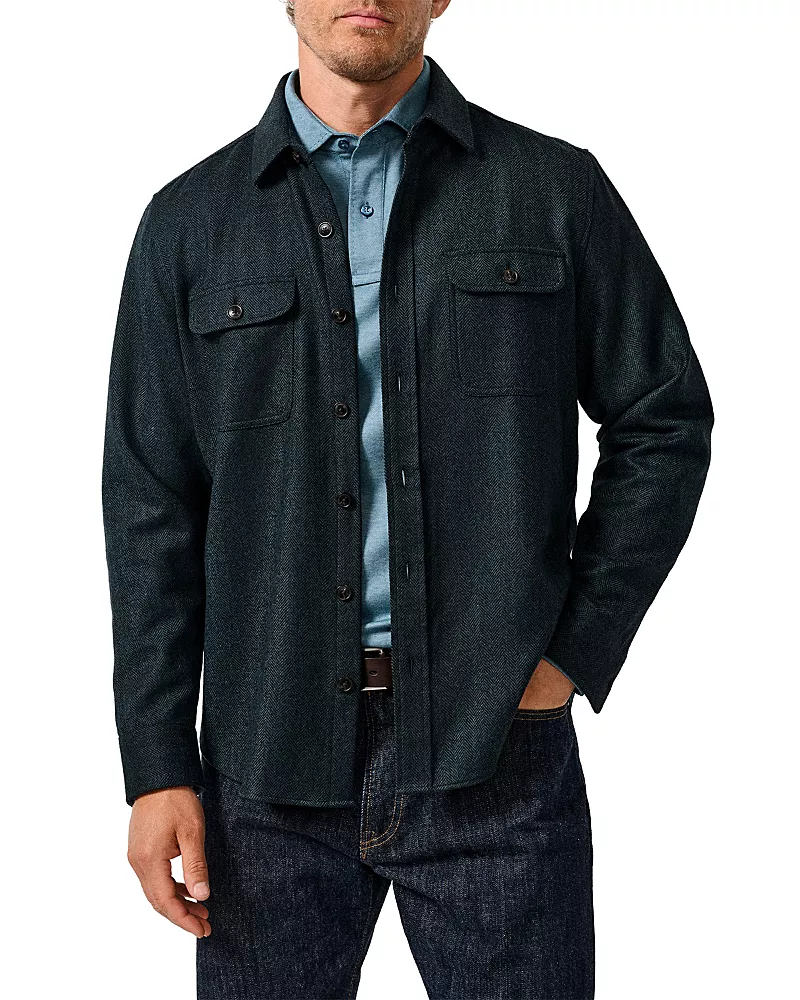 David Donahue Moore Wool Mulberry Overshirt