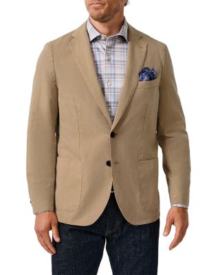 David Donahue Jackson Cotton Blend Khaki Soft Coat