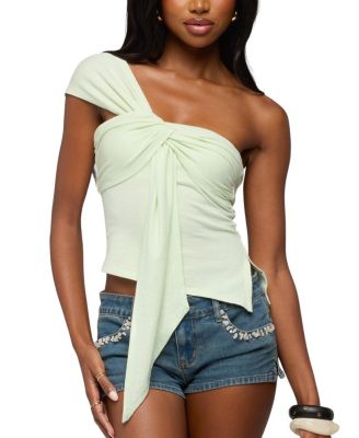 Zoie Draped Tie One Shoulder Top