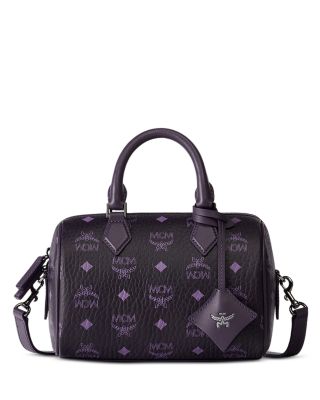 Ella Boston Small Visetos Leather Shoulder Bag