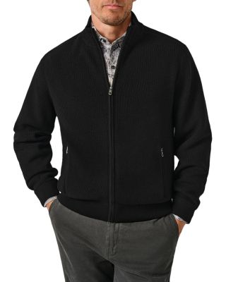David Donahue Aviator Wool Sweater Jacket