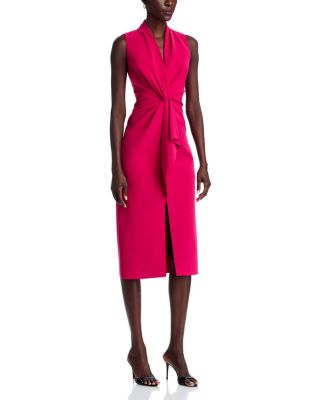 Reiley V Neck Sheath Midi Dress