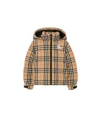 Girls' Check Hooded Puffer Jacket - Little Kid, Big Kid