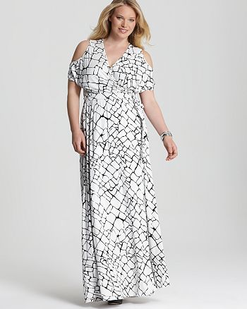 Rachel Pally White Label Plus Farris Cutout Shoulder Maxi ...