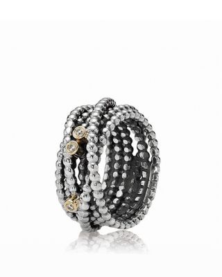 Pandora - Ring - Diamond, 14K Gold & Sterling Silver Kerry's Large, .03 ct. t.w.