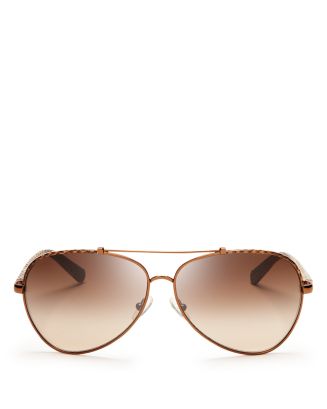 Tory Burch Women's Signature Aviator Sunglasses, 62mm | Bloomingdale's