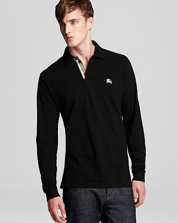Burberry Long Sleeve Classic Fit Pique Polo | Bloomingdale's