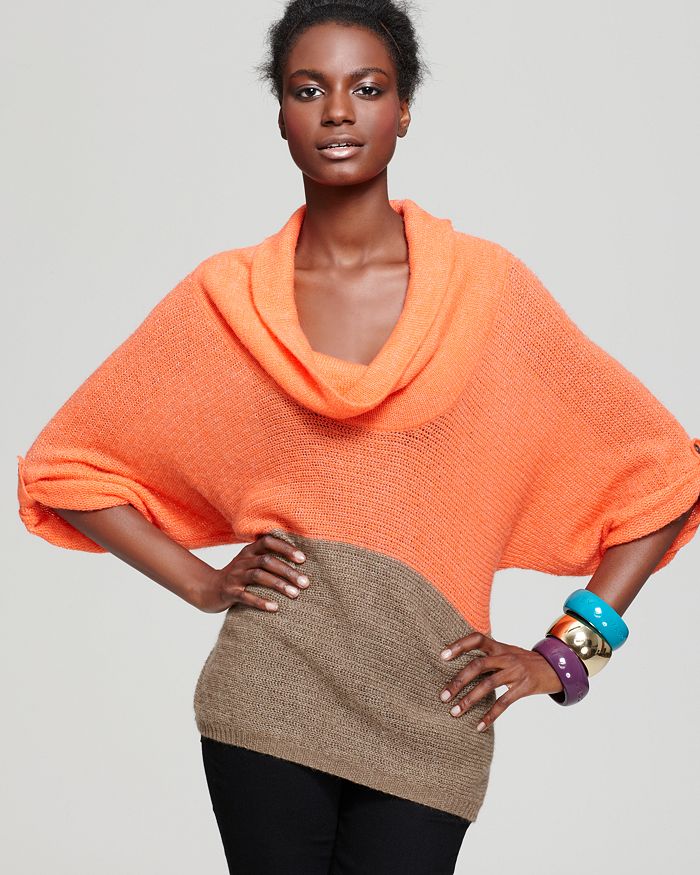 Splendid Sweater Color Block Cowl Neck Bloomingdale s