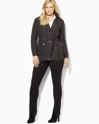 Ralph Lauren - Jess Belted Jacket with Ribbed Collar