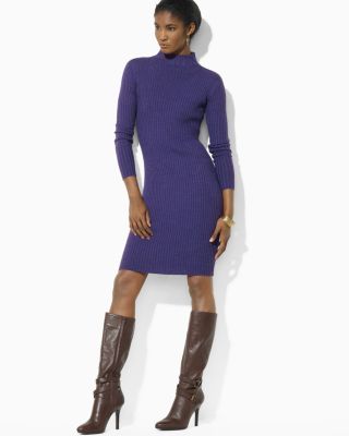 ralph lauren mock neck dress