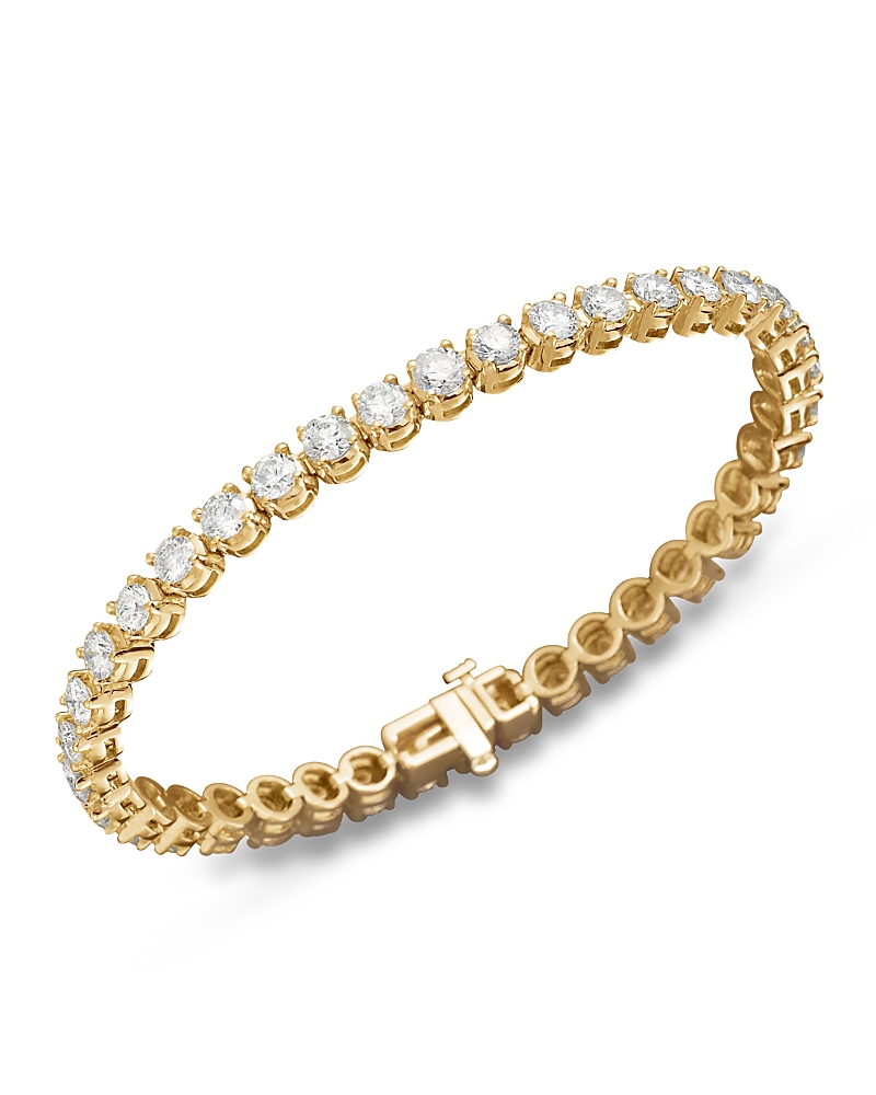 Certified Diamond Tennis Bracelet in 14K Yellow Gold, 3.50 tcw