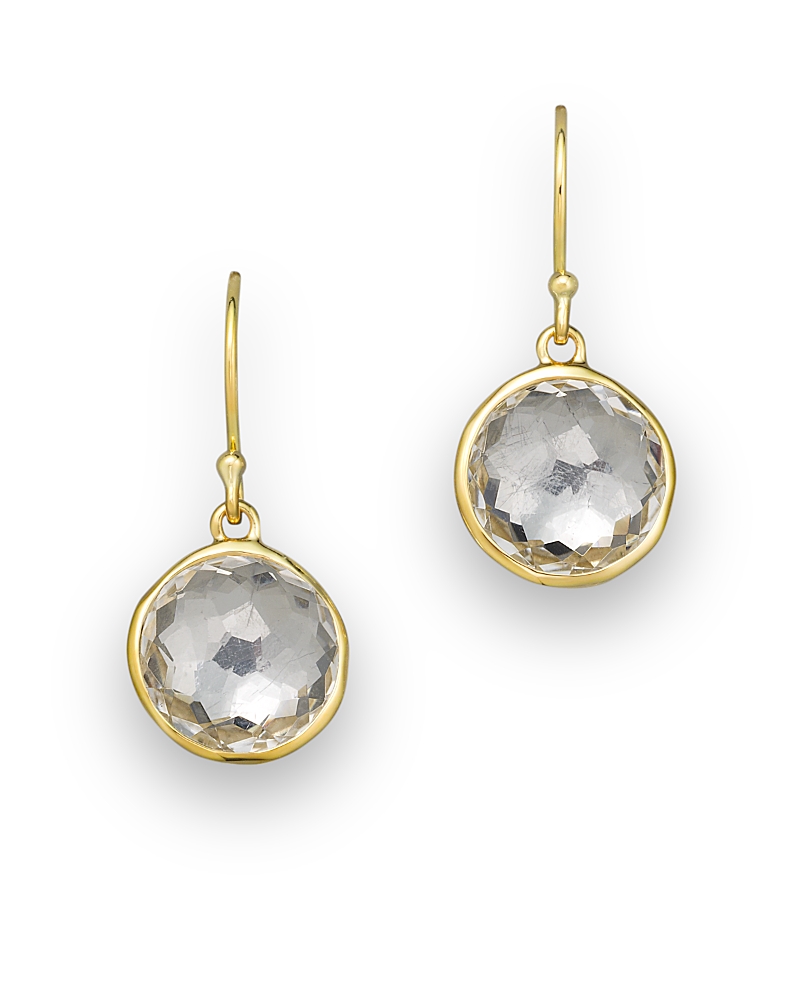 Ippolita 18k Yellow Gold Lollipop Earrings In Clear Quartz In Gold