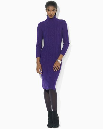 Ralph Lauren Knit Turtleneck Dress | Bloomingdale's