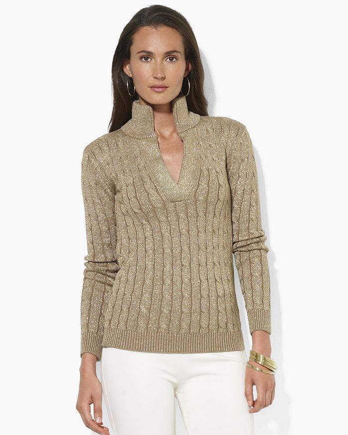Ralph lauren outlet metallic sweater