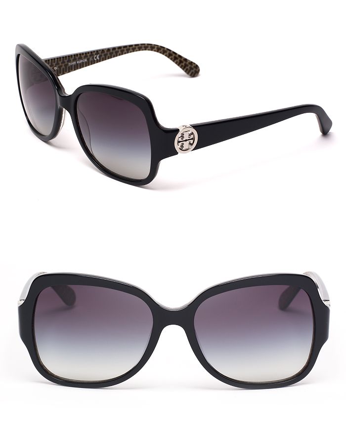 Tory burch logo temple sunglasses outlet
