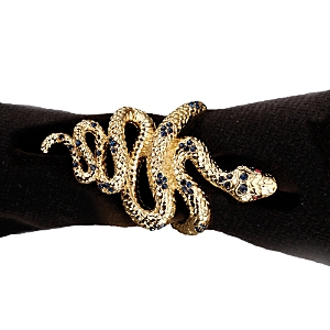 Shop L'objet Napkin Jewels Snake, Set Of 4 In Gold