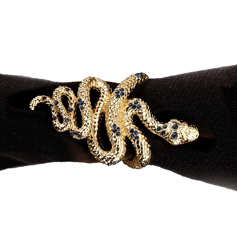 L'objet Snake 4-piece Napkin Ring Set In Gold