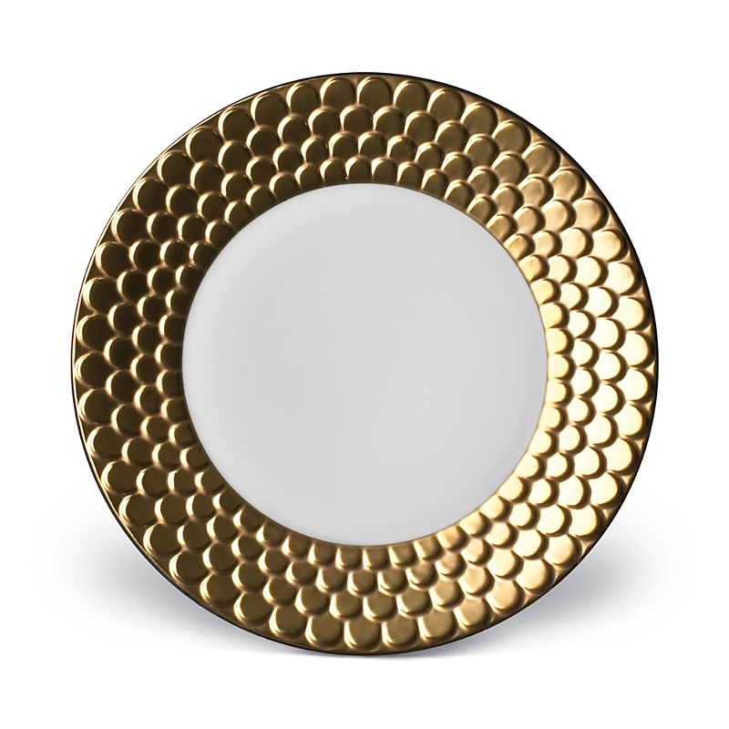 L'objet Aegean Gold Dessert Plate In White/k Gold