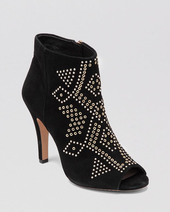 Studded open toe booties deals