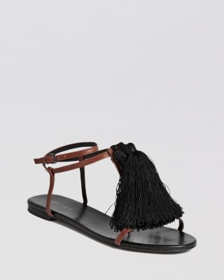 tassel front sandals