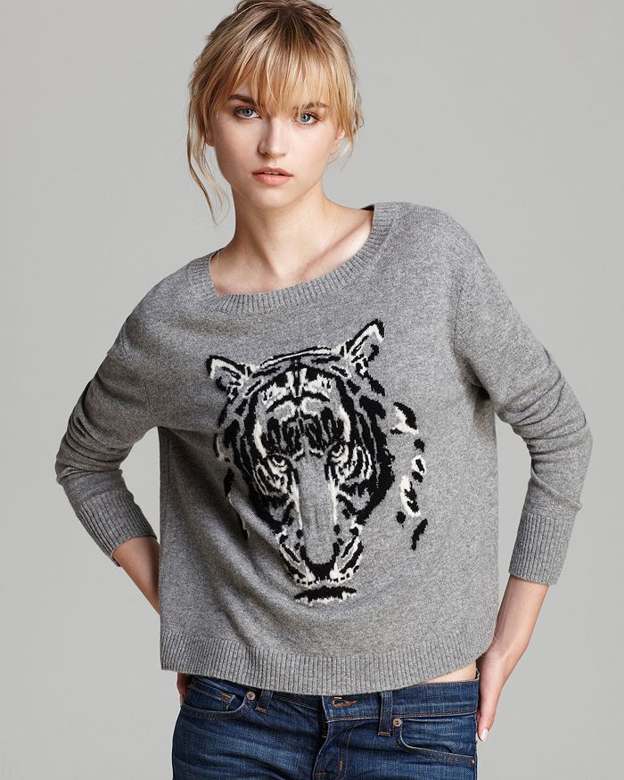 Autumn Cashmere Sweater Leopard Intarsia Bloomingdale s