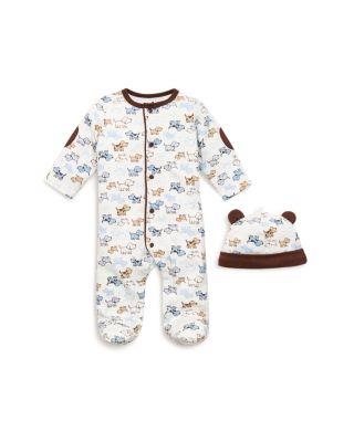 Little Me - Boys' Puppy Print Footie & Hat - Baby