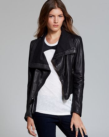Doma Jacket - Asymmetric Washed Leather | Bloomingdale's