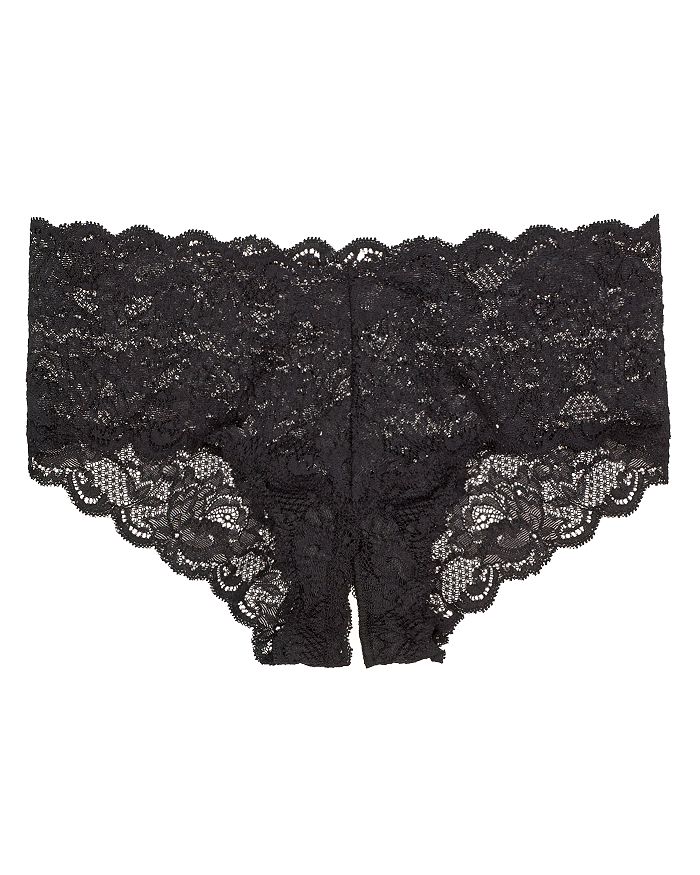 Shop Cosabella Never Say Never Naughty Low-rise Hotpant In Black