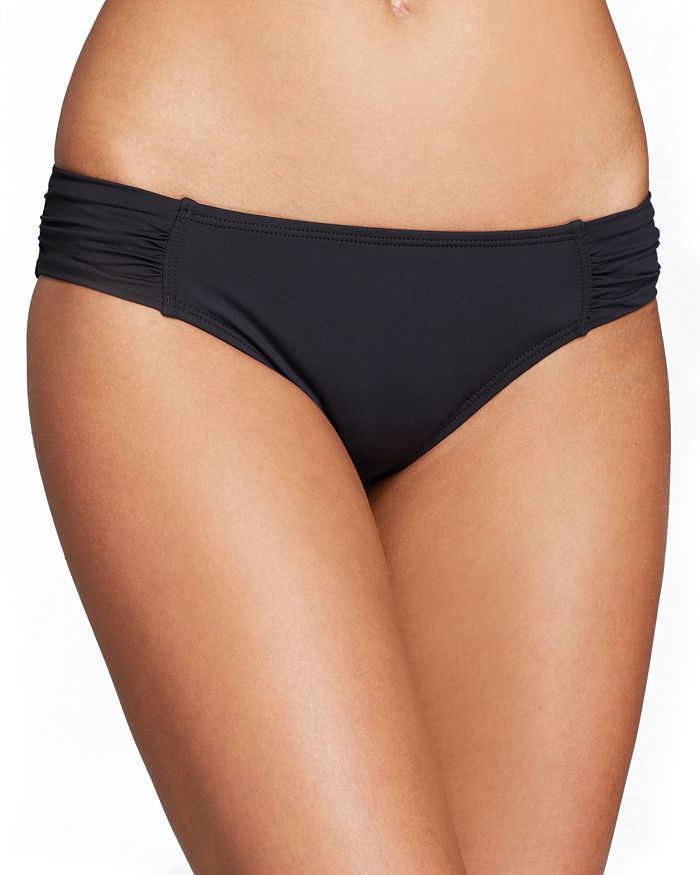Shop Tommy Bahama Pearl Shirred Hipster Bottom In Black